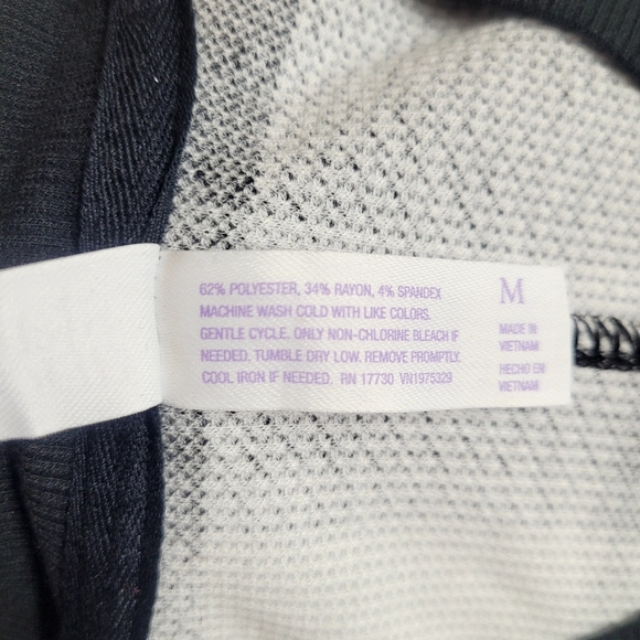 New! Women's Thermal Pajama Union Suit - Stars Above Black/White - Picture 7 of 10